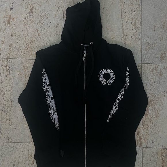 Chrome Hearts Horse Shoe Floral HoodieBlack